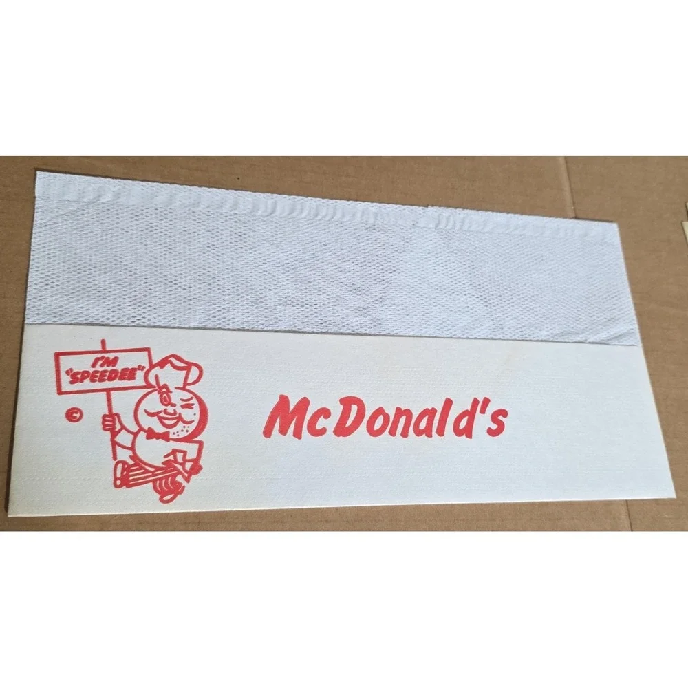 Vintage McDonalds EMPLOYEE ‎ Paper Hat Cap Rare Speedee